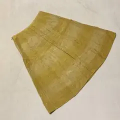 OA2907【クリスチャンオジャール】フレアスカート【F】シルク混 マスタード