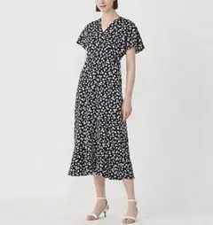 ♦︎BALLSEY♦︎ プティフラワープリント カシュクールワンピース