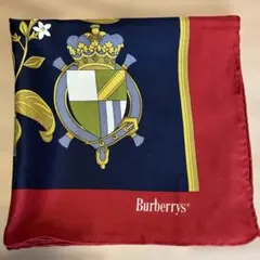 未使用級 Burberrys シルクスカーフ 大判 ノバチェック イタリア 騎士