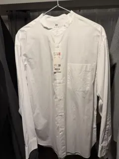 ユニクロ　エクストラファインコットンオーバーサイズスタンドカラーシャツ（長袖）