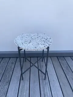 テラゾー円形サイドテーブル