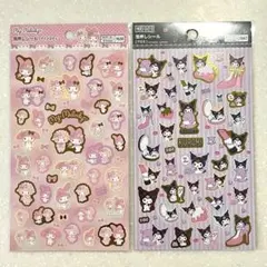 My Melody Kuromi 箔押しシール　2枚セット