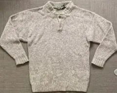 ★【希少】80s 緑タグOLD UNIQLO ヘンリーネックセーター ウールLのサムネイル