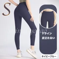 ブルーSサイズ ヨガパンツ ボトムスヨガレギンスピラティス トレーニングウェア