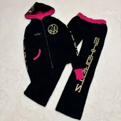 24karats セットアップジャージ　Sサイズ ブラック×ピンク