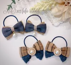 ♡No.66 4個セット！リボンヘアゴム♡