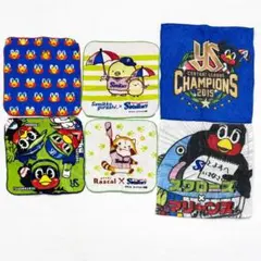 東京ヤクルトスワローズ タオルハンカチ ミニタオル つば九郎 6枚セット