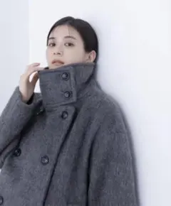 nbb スタンドネックシャギーミディコート 2025aw