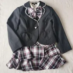 セール 美品☆ 120 ブラック 女の子 フォーマル 入学式 卒園式 スーツ