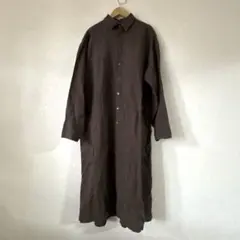 フィナモレ　Finamore リネン　シャツワンピース　40