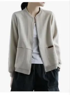 Lサイズ ベージュ 春秋 レディーススタジャン