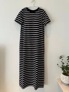 エアリズムロングワンピース ブラトップ S 半袖 ボーダー タグ無し 新品未使用