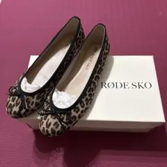 RØDE SKO ヒョウ柄 バレエシューズ 36 レオパード
