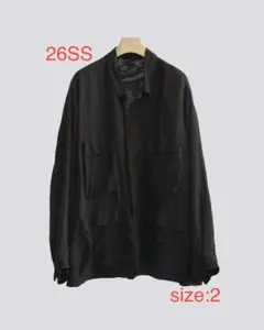COMOLI 26SS シルクコットン B.D.U.ジャケット 2 COMOLI - COMOLI 26SS シルクコットン BDU ジャケット 2 ブラックの