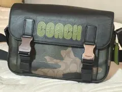 coach　トラック クロスボディ ショルダーバッグ　メンズ　迷彩　コーチ