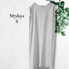 M7days Ｍセブンデイズ 肩タックコクーンワンピー Sサイズ