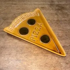 ヴィンテージ陶器1950PEPPERONI PIZZA トレイ プレートブラウン