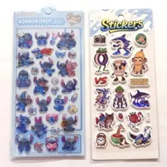 可愛い　白ラメ ラメシール&ドロップシール　no.14