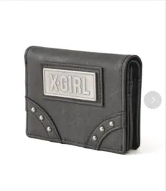 新品X-girl METAL LABEL FAUX LEATHER 財布のサムネイル