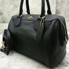 極美品 コーチ 2way ミニベネット ショルダーバッグ ハンドバッグ ブラック