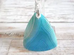 ネックレス　ブルーオニキスアゲート　トライアングル5