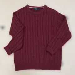BEAMS HEART ケーブルニット ボルドー M