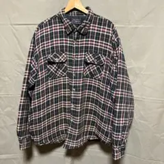 Wrangler 裏キルティング長袖シャツジャケット 2XLラングラーネルシャツ