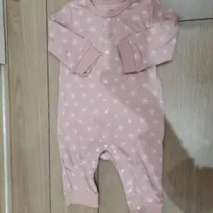 ベルメゾン　ロンパース　花柄　ピンク　80cm