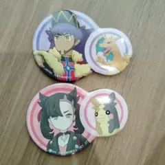 ポケモンマスターズEX　ポケモン＆トレーナー缶バッジ　２点セット