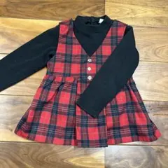 プティマイン　チェックチュニック　サイズ120