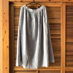 グレー フレアスカート ロングスカート