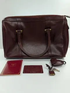 Cartier マストライン ミニボストンバッグ パドロック 鍵付き - メルカリ