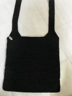 【美品】オールドネイビー マクラメ編み トートバッグ 黒 クロシェ　 夏バッグのサムネイル