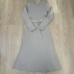 ♡美品♡ジーユー　リブ編みニットロングワンピース　レディース　Mサイズ