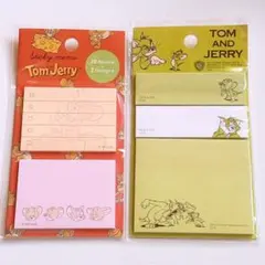 トムとジェリー　メモ　めも　付箋　ふせん　シンプル　green flash