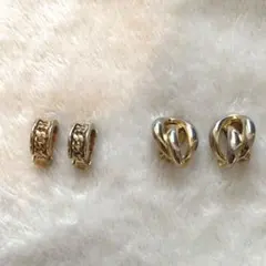 ゴールド　イヤリング　2セット　レトロ　メッキ
