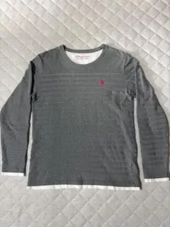 【美品】BURBERRY BLACK LABEL 長袖カットソー グレーLサイズ