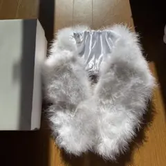 新品未使用　箱付き　成人式　羽毛　ショール