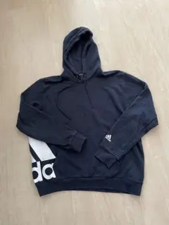 adidas ネイビー フード付きパーカー　サイズM
