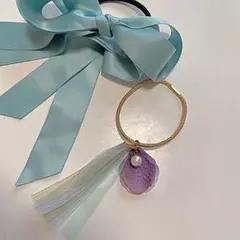 リトルマーメイド アリエル風 ヘアゴムセット