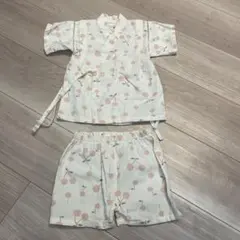 さくらんぼ柄　甚平　80