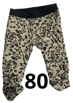 即購入OK‼️ヒョウ柄カジュアルパンツ ウエストゴム　ボトムス　パンツ　80㎝
