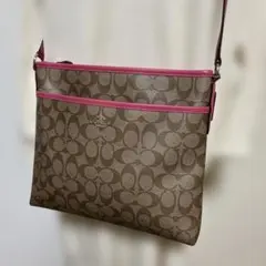 Coach ショルダーバッグ ベージュ/ピンク