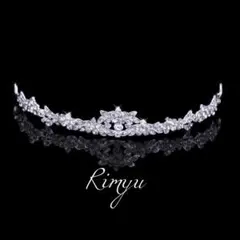 【赤字価格】キュービックジルコニア　ウェディングアクセサリー　ティアラ2