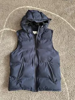 RD.G フード付きダウンベスト ネイビー