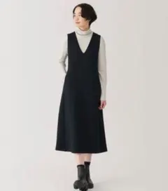 無印良品　二重編みスウェットジャンパースカート　M