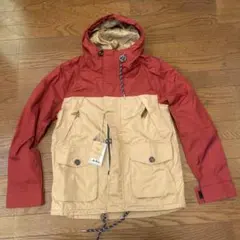 マウンテンパーカー 赤 ベージュ Lサイズ