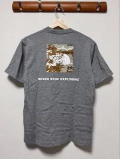 ノースフェイス 美品 Tシャツ ロゴ ボックス グレー バックプリントのサムネイル