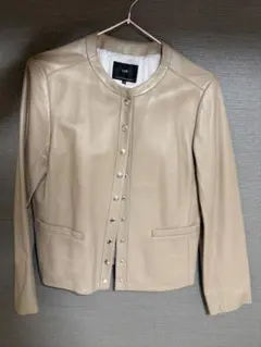 【23区】ベージュライダースジャケット