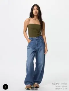 UNIQLO バギーカーブジーンズ　size27 股下補正有